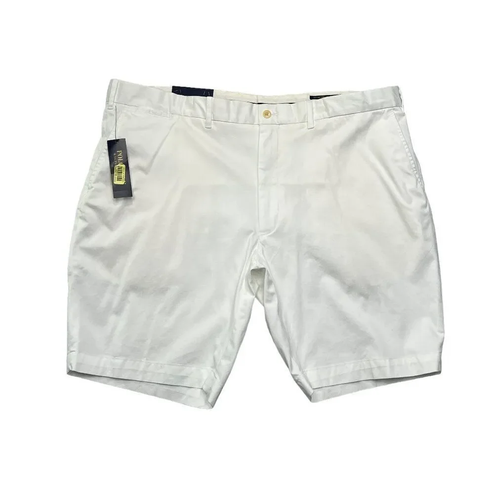 Polo Ralph Lauren Men's‎ White Cotton Twill Stretch Golf Shorts
